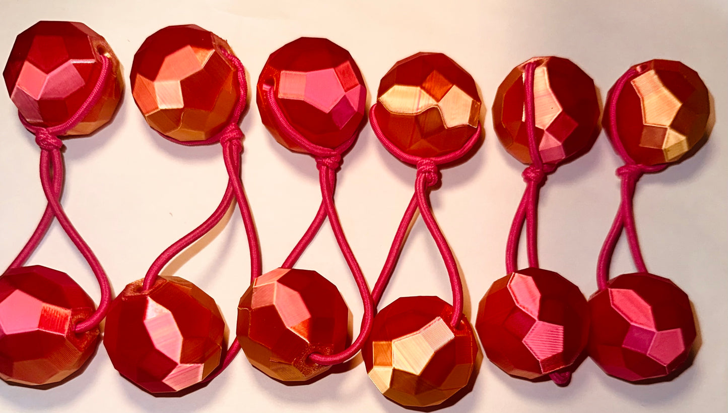 customized sphere ponytail holders