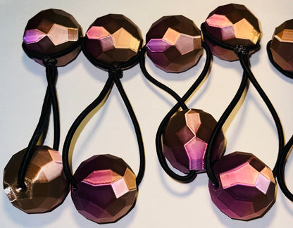 customized sphere ponytail holders